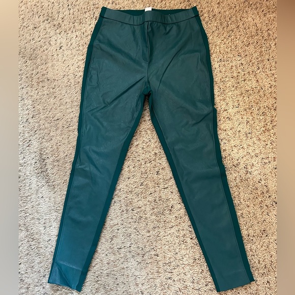Chico’s Teal Green Pleather Leggings - Picture 1 of 3